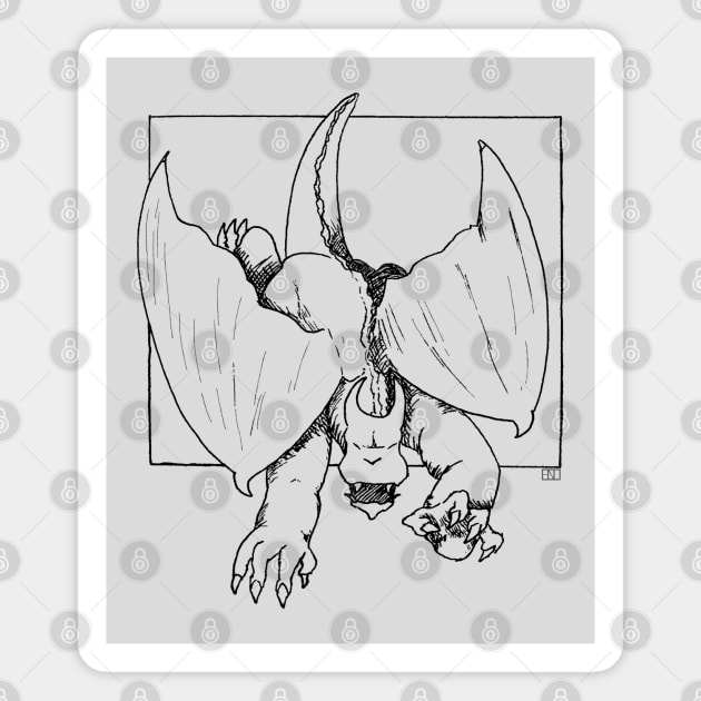 Gargoyle Magnet by hearthfiredraws